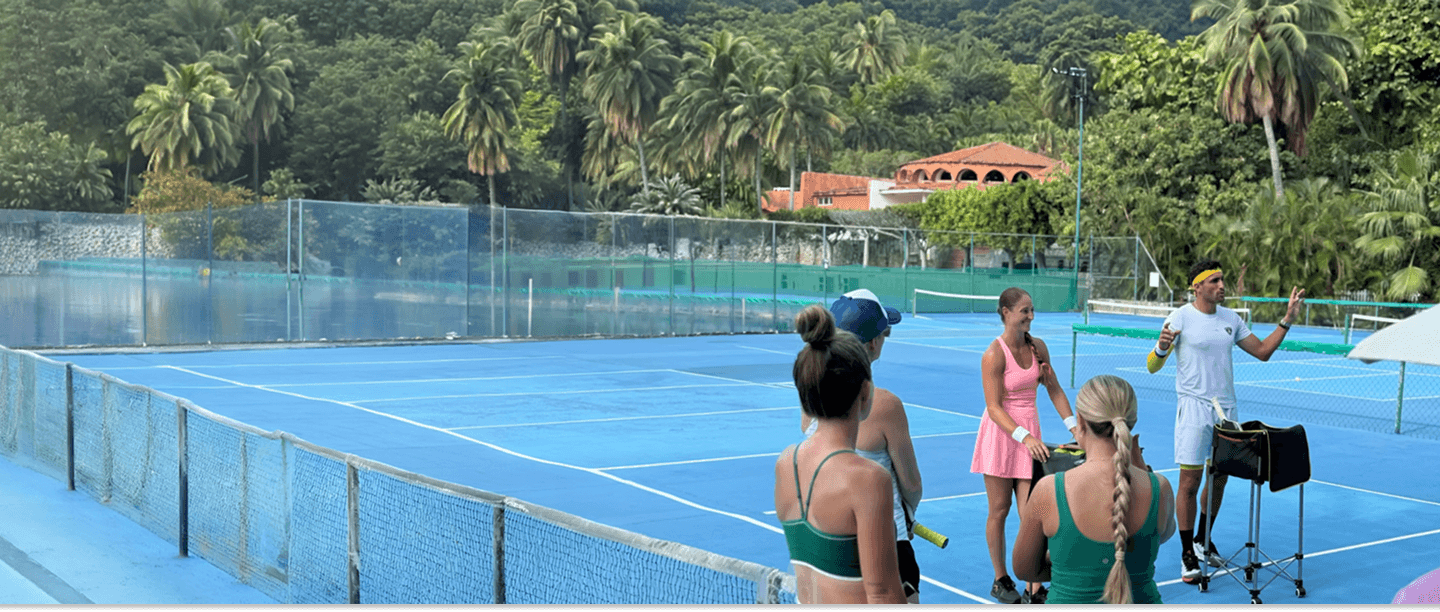 Callie and Jay on the pickleball court